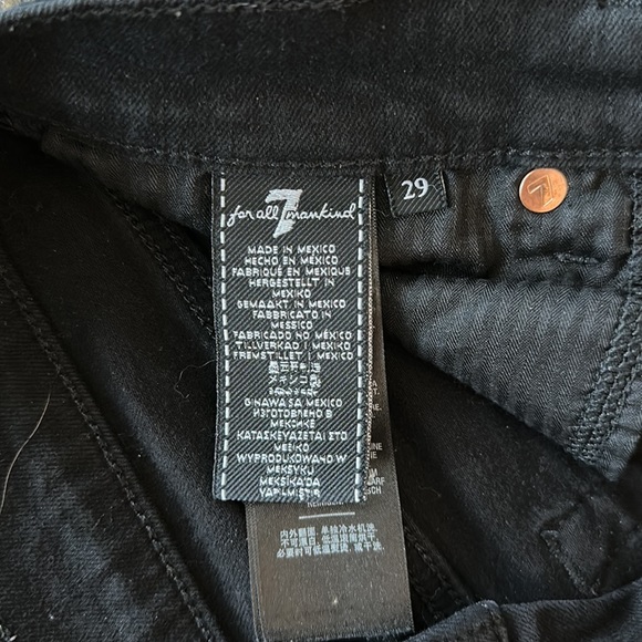 7 For All Mankind Black Cutoff Jean Shorts Size 29 - Picture 3 of 3